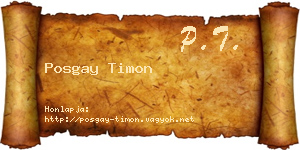 Posgay Timon névjegykártya